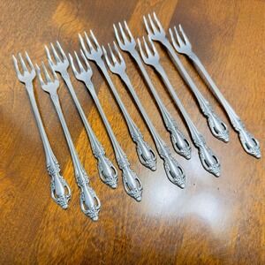 Oneida USA SAMANTHA Stainless Steel Flatware Lot of 10 Cocktail Forks